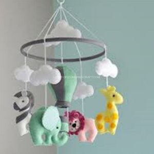 Felt Animal Theme Baby Crib Hanging