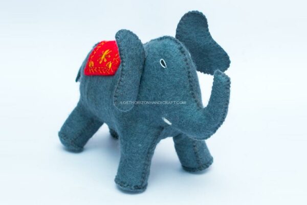 Felt Elephant Figurine Toy
