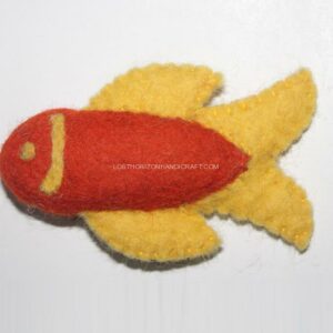 felt fish cat toy with bell inside