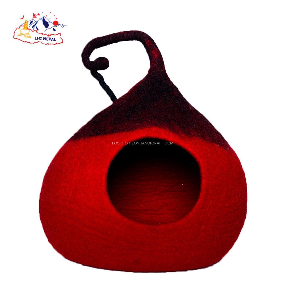 Tail design multi color felt cat cave Tail design multi color felt cat cave