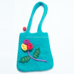handmade flower felt tote bag