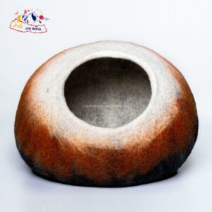 Multi color strap round shape felt cat cave Multi color strap round shape felt cat cave