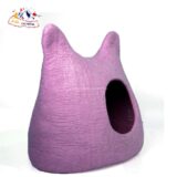 Single color ear design felt cat cave house