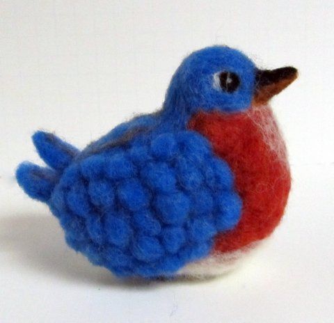 Bluebird Felt Bird