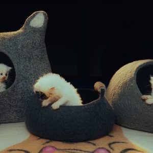 Premium Handmade Felt Cat Cave Beds by Lost Horizon Handicraft | The Ultimate Comfort for Your Feline Friend
