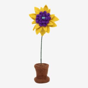 handmade felt flower with pot