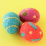 needle felted easter eggs