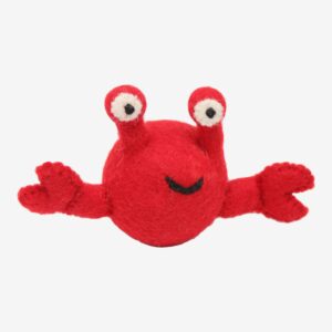 red crab felt pet toy