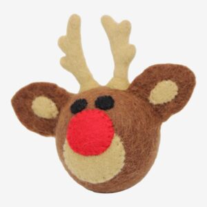 Reindeer design felt dog toy
