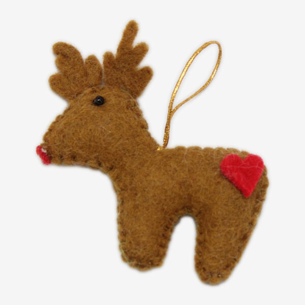 reindeer handmade felt hanging toy