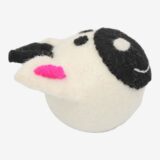 side view of handmade felt toy for pet