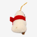 side view of snowman felt hanging toy