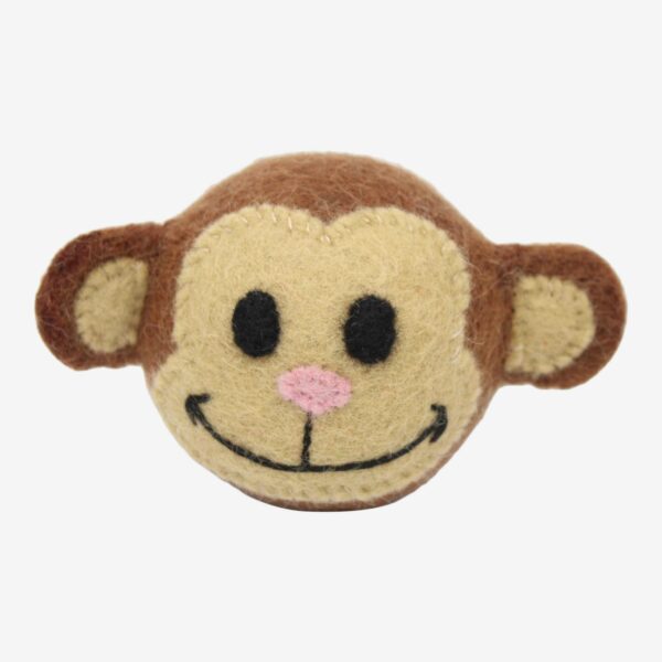handmade monkey face felt pet toy