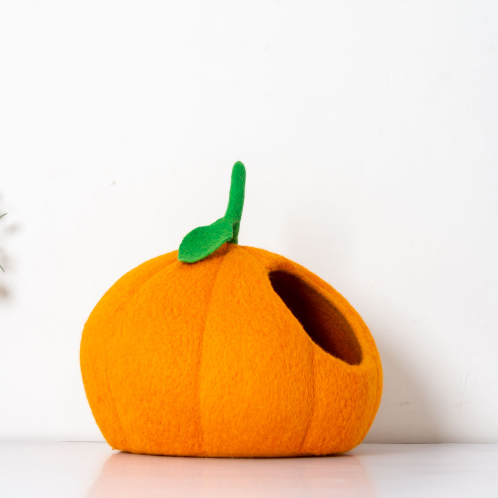 Felt Pumpkin Cat Cave Felt Pumpkin Cat Cave