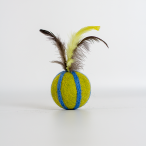 Felt Feather & Ball Cat Toy with bell Inside