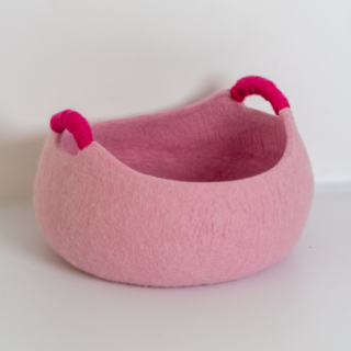 Pink Felt Basket
