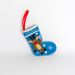 Felt Blue Stocking 