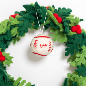 Felt White Ball Christmas ornament
