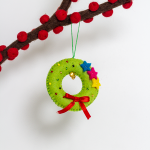 Felt Christmas Wreath Ornament