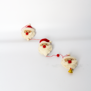 Felt Three Santa Faces Hanging Christmas Ornament